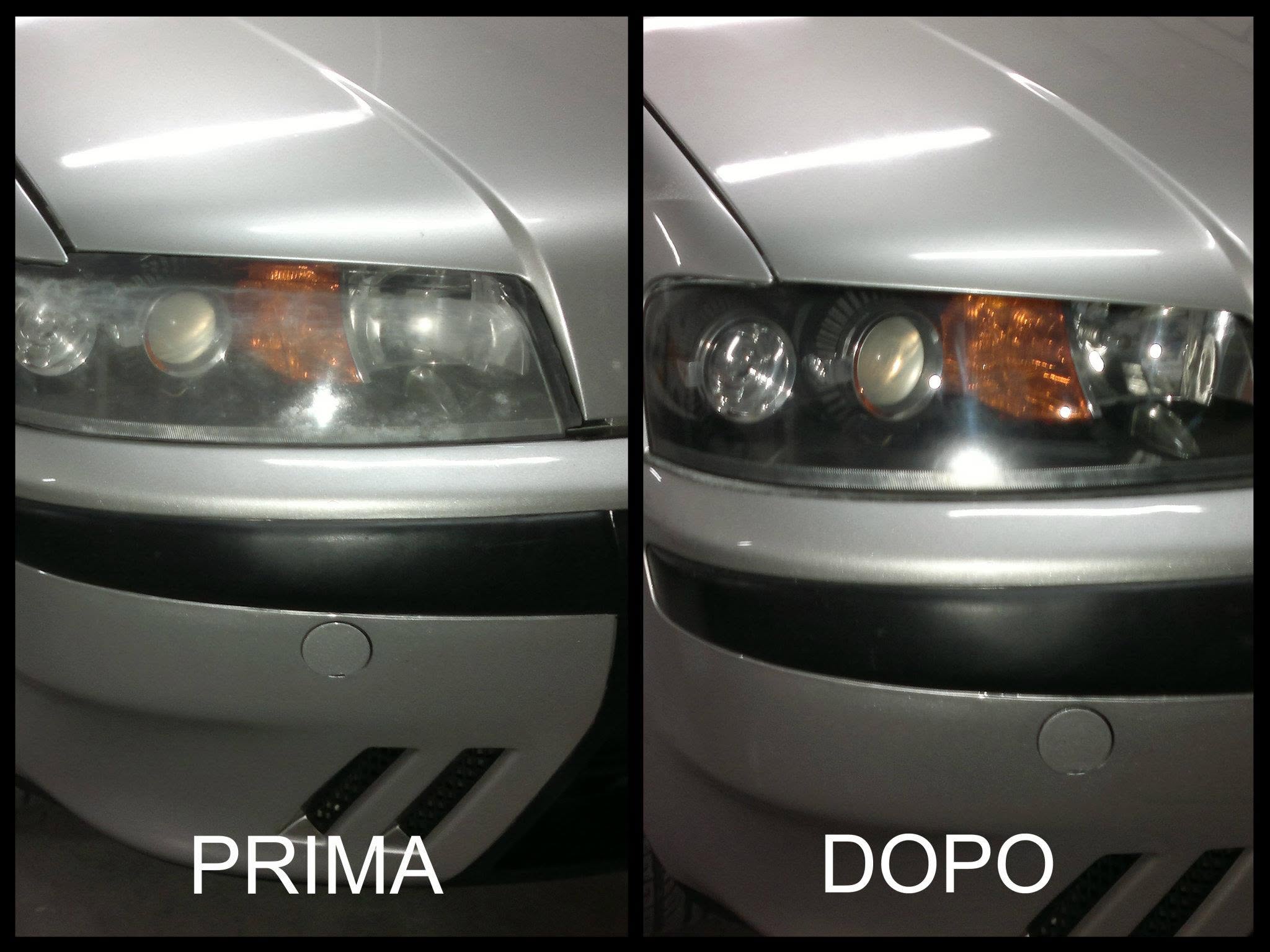 Confronto prima e dopo del ripristino di un faro